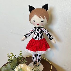 Handmade Cloth Rag Doll with skirt, Big Sister Doll, Birthday Gift Doll,…